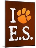 I Heart E.S. Paw-Print Music Poster-null-Mounted Poster