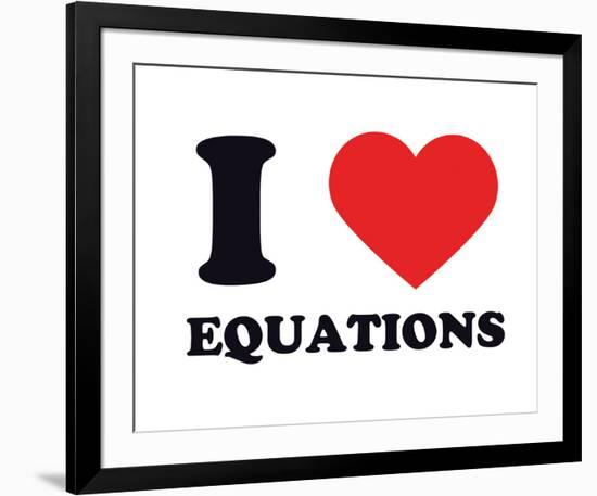 I Heart Equations-null-Framed Giclee Print