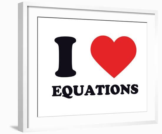 I Heart Equations-null-Framed Giclee Print