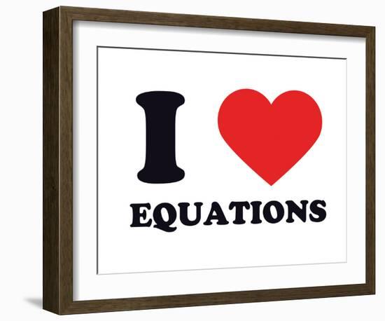 I Heart Equations-null-Framed Giclee Print