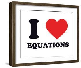 I Heart Equations-null-Framed Giclee Print