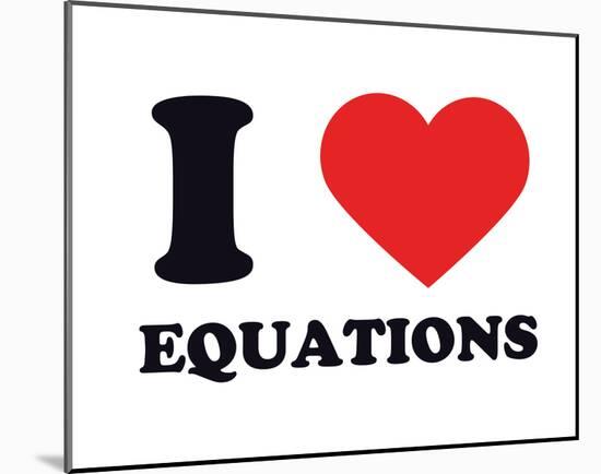 I Heart Equations-null-Mounted Giclee Print