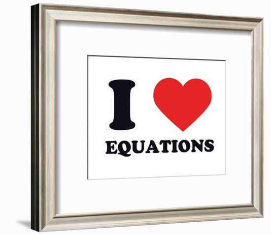 I Heart Equations-null-Framed Giclee Print