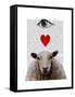 I Heart Ewe-Fab Funky-Framed Stretched Canvas