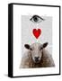 I Heart Ewe-Fab Funky-Framed Stretched Canvas