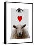 I Heart Ewe-Fab Funky-Framed Stretched Canvas