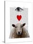 I Heart Ewe-Fab Funky-Stretched Canvas