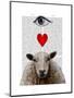 I Heart Ewe-Fab Funky-Mounted Art Print