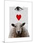 I Heart Ewe-Fab Funky-Mounted Art Print