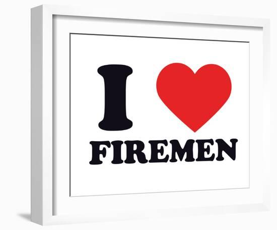 I Heart Firemen-null-Framed Giclee Print