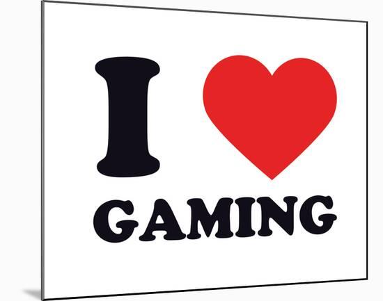 I Heart Gaming-null-Mounted Giclee Print