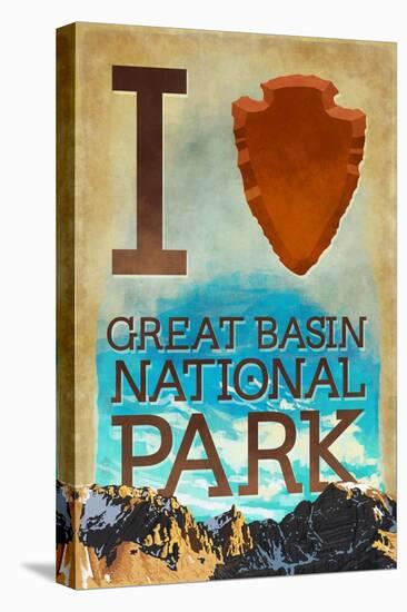 I Heart Great Basin National Park-Lantern Press-Stretched Canvas