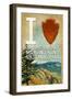 I Heart Great Smoky Mountains National Park-Lantern Press-Framed Art Print