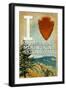 I Heart Great Smoky Mountains National Park-Lantern Press-Framed Art Print