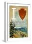 I Heart Great Smoky Mountains National Park-Lantern Press-Framed Art Print