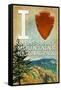 I Heart Great Smoky Mountains National Park-Lantern Press-Framed Stretched Canvas