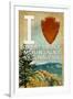 I Heart Great Smoky Mountains National Park-Lantern Press-Framed Art Print