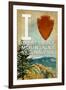 I Heart Great Smoky Mountains National Park-Lantern Press-Framed Art Print