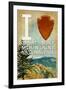 I Heart Great Smoky Mountains National Park-Lantern Press-Framed Art Print