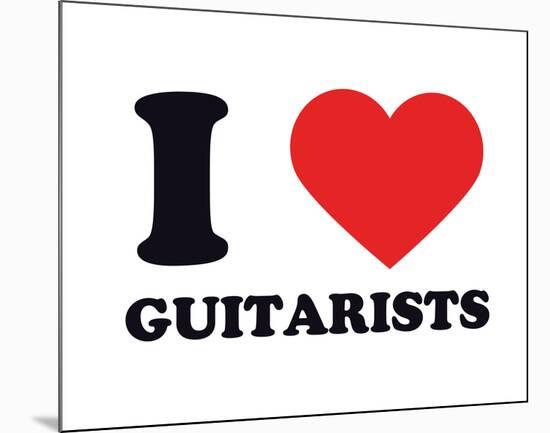 I Heart Guitarists-null-Mounted Giclee Print