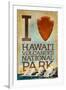 I Heart Hawaii Volcanoes National Park-Lantern Press-Framed Art Print