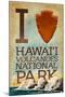 I Heart Hawaii Volcanoes National Park-Lantern Press-Mounted Art Print