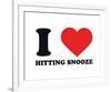 I Heart Hitting Snooze-null-Framed Giclee Print