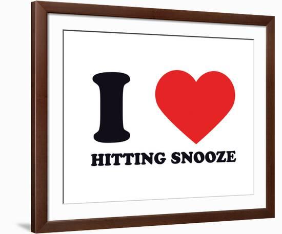 I Heart Hitting Snooze-null-Framed Giclee Print