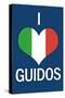 I Heart Italian Guidos Print Poster-null-Stretched Canvas