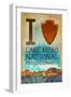 I Heart Lake Mead National Recreation Area-Lantern Press-Framed Art Print