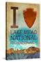 I Heart Lake Mead National Recreation Area-Lantern Press-Stretched Canvas