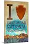 I Heart Lake Mead National Recreation Area-Lantern Press-Mounted Art Print