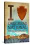 I Heart Lake Mead National Recreation Area-Lantern Press-Stretched Canvas