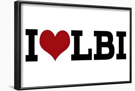 I Heart LBI-Lantern Press-Framed Art Print