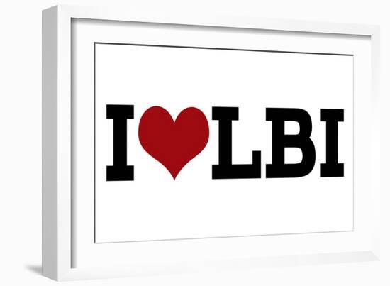 I Heart LBI-Lantern Press-Framed Art Print