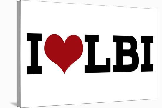 I Heart LBI-Lantern Press-Stretched Canvas