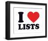 I Heart Lists-null-Framed Giclee Print