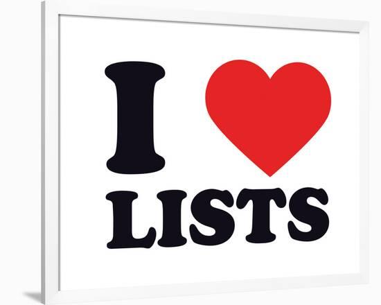 I Heart Lists-null-Framed Giclee Print