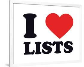 I Heart Lists-null-Framed Giclee Print