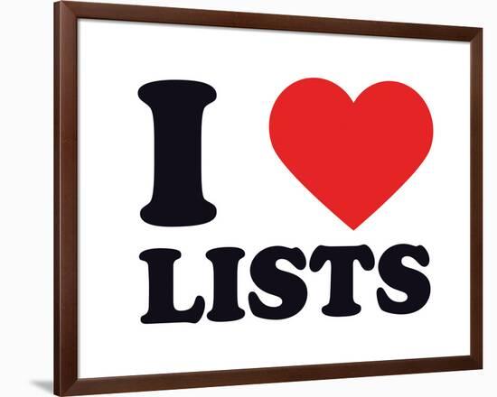 I Heart Lists-null-Framed Giclee Print