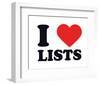 I Heart Lists-null-Framed Giclee Print