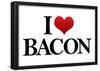 I Heart Love Bacon Funny Poster-null-Framed Poster
