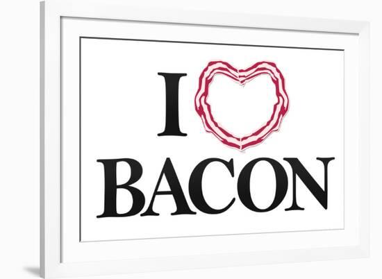 I Heart Love Bacon-null-Framed Art Print