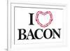 I Heart Love Bacon-null-Framed Art Print