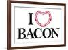 I Heart Love Bacon-null-Framed Art Print