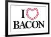 I Heart Love Bacon-null-Framed Art Print