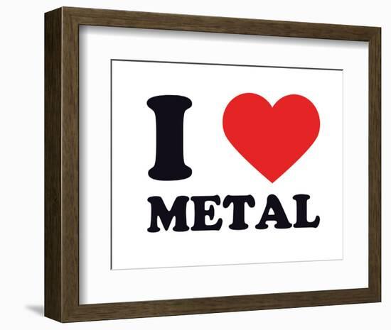 I Heart Metal-null-Framed Giclee Print