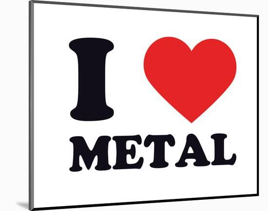 I Heart Metal-null-Mounted Giclee Print