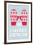 I Heart Michigan - Mittens-Lantern Press-Framed Art Print