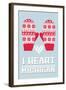 I Heart Michigan - Mittens-Lantern Press-Framed Art Print